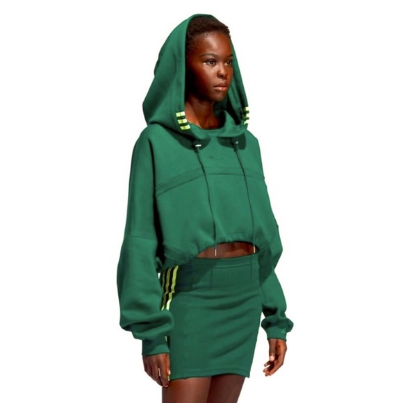🐝 IVY PARK ADIDAS GREEN HOODED CUT OUT DRESS 🐝 - Picture 5 of 6